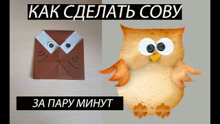 КАК СДЕЛАТЬ СОВУ ЗА ПАРУ МИНУТ