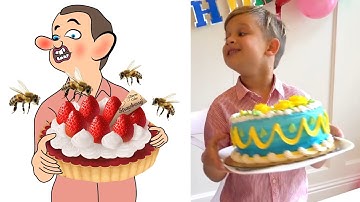 Diana and Dad Birthday Surprises and Sweets - Drawing Meme | Diana and Roma Funny Drawing Meme