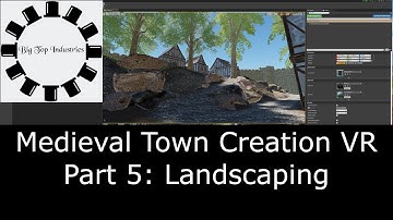 Unreal Engine Medieval Town Creation for VR Project Part 5: More landscaping and houses.
