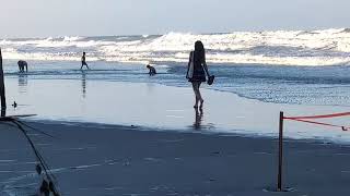 August 20, 2025 - New Smyrna Beach, Florida Erin, High tide
