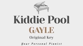 Kiddie Pool - GAYLE (Original Key Karaoke) - Piano Instrumental Cover with Lyrics Resimi