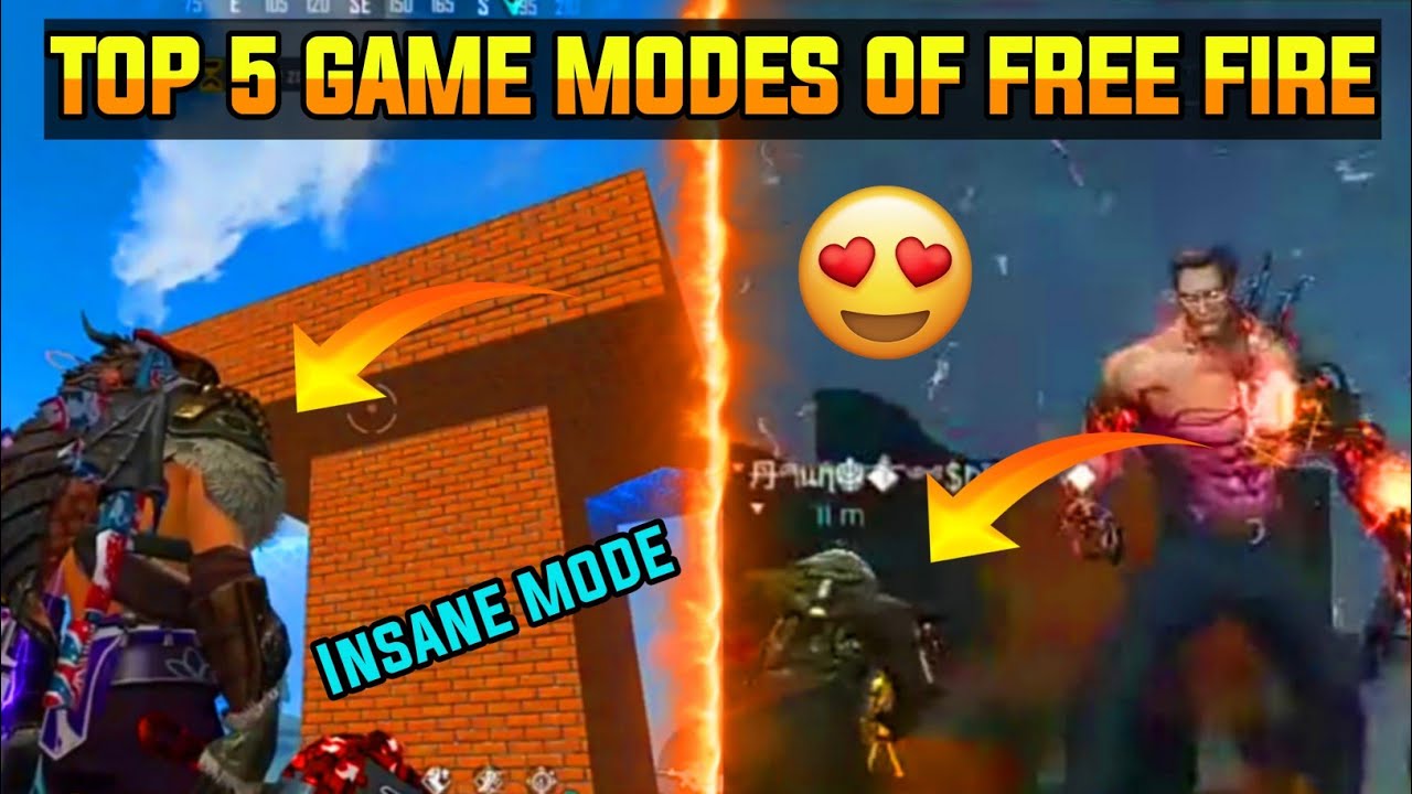 Top 5 game modes of free fire| insane game modes of free fire|best game modes of free fire