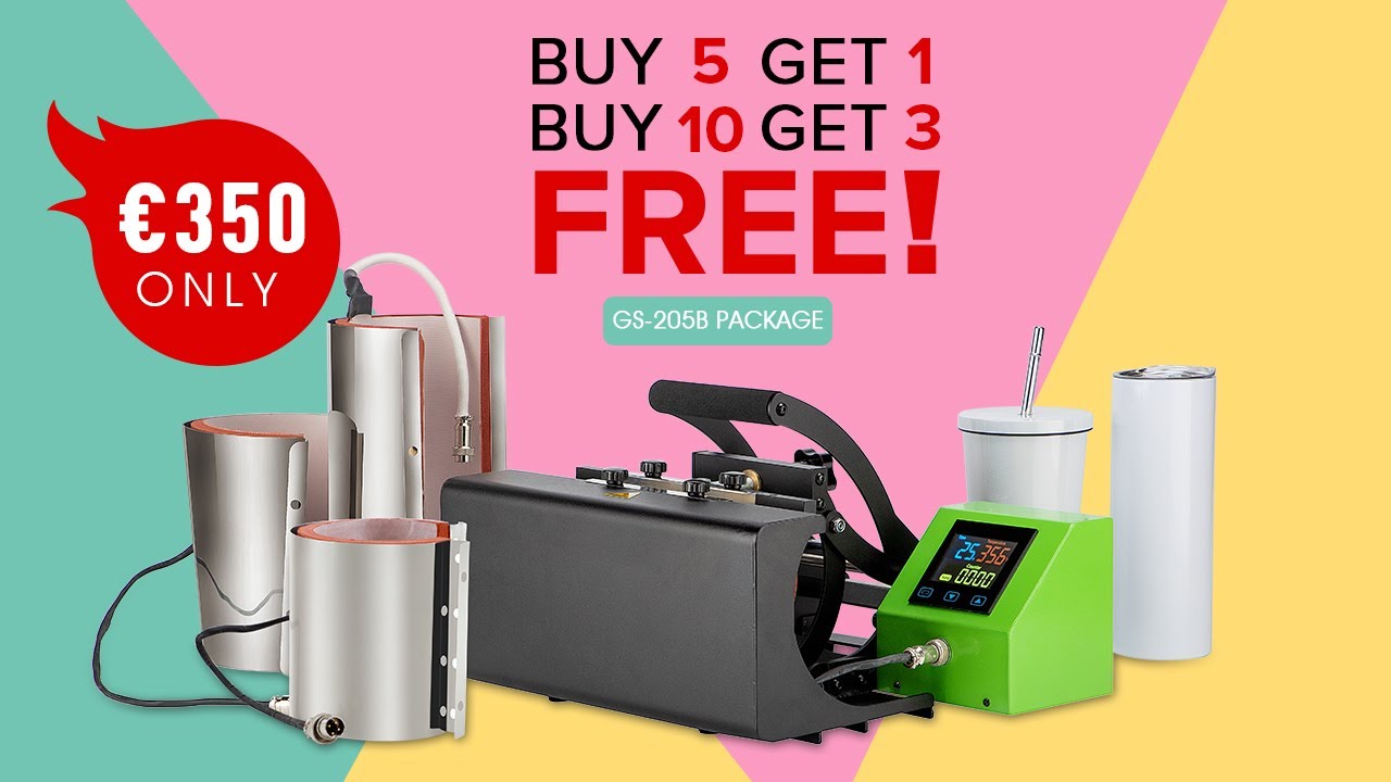 Galaxy Hotselling Tumbler Heat Press Package on Sale GS205B package