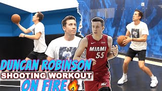 Duncan Robinson couldn't miss in NBA shooting workout!!