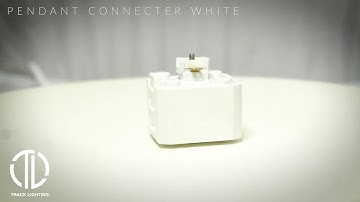 TRACK LIGHTING PENDANT CONNECTOR FOR SINGLE CIRCUIT TRACK WHITE