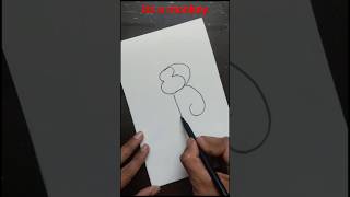 How to draw a monkey. How to draw 3 into a cute little monkey step by step for kids#kids#easydrawing