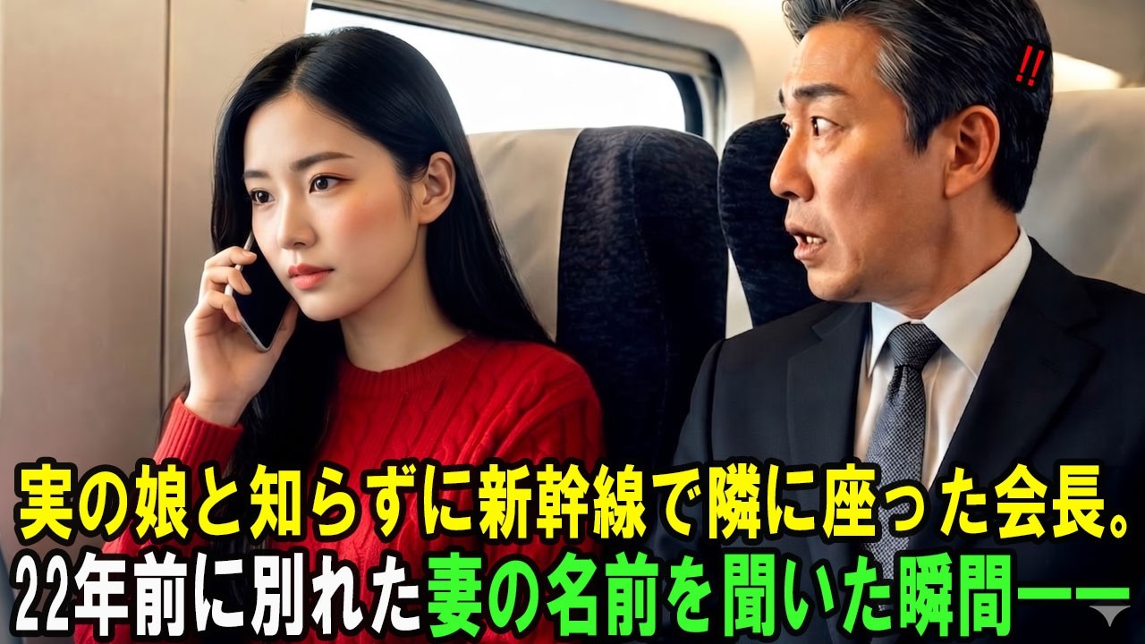 実の娘と知らずに新幹線で隣に座った会長。22年前に別れた妻の名前を聞いた瞬間――