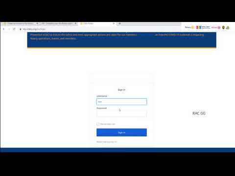 How to log in to Rotary International Website