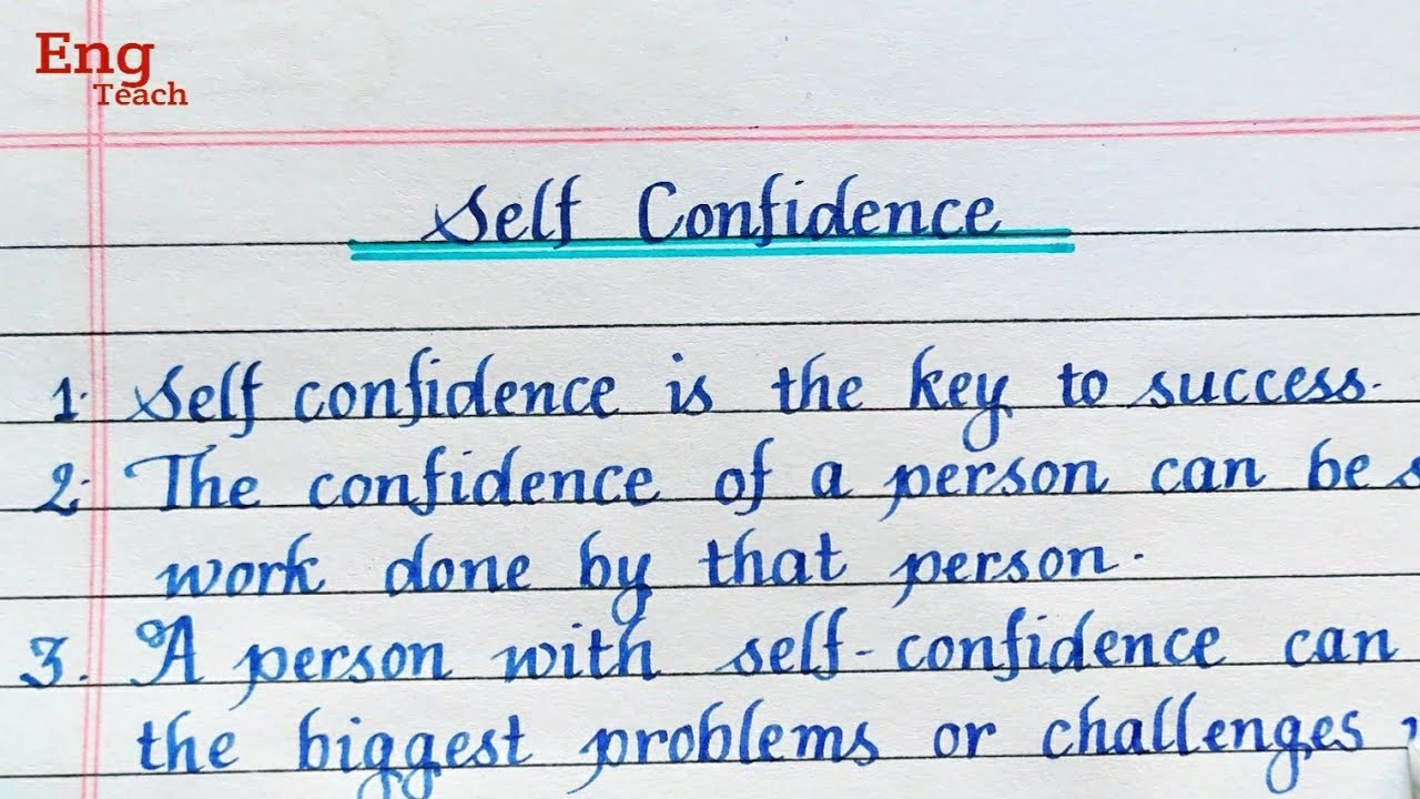 essay on self confidence class 5