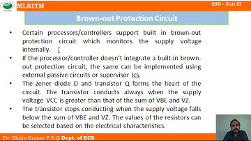 ESD UNIT 3 LECTURE 5_Brownout Protection Circuit