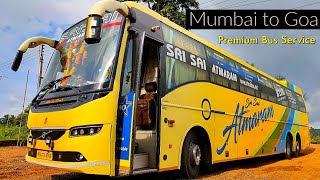 MUMBAI to GOA | Sri Sai Atmaram Volvo Sleeper bus journey | Dangerous Gaganbawda Ghat⛰😱