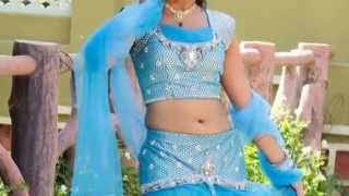 Madhavi Latha Hot Blue Dress Photoshoot