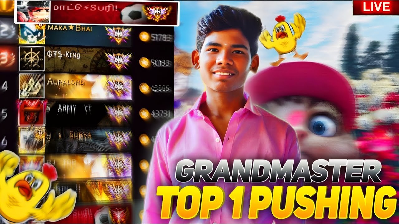 தமிழ்-🔥12 DAYS SCHOOL LEAVE||GRANDMASTER PUSH {DAY - 1}||Garena-Free Fire Max Live