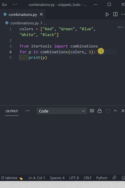 Python - Combinations in One Line of Code! - YouTube