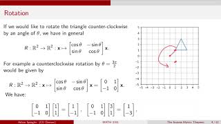 Full MATH 3191: Rotating Computer Graphics Update