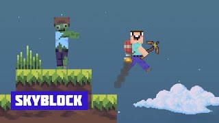 SKYBLOCK: SURVIVE WITH NOOB | Minecraft 2D (feat. Jetpack)