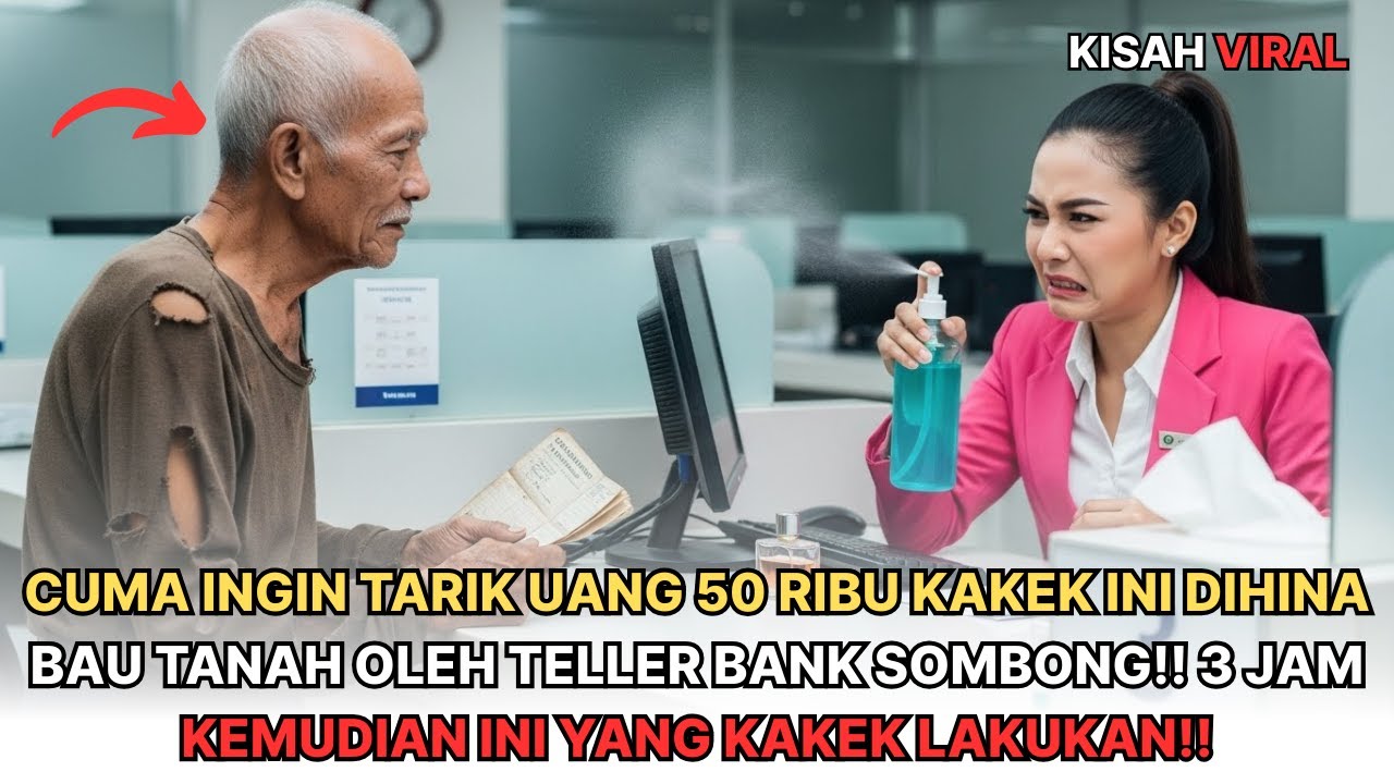 CUMA INGIN TARIK 50 RIBU KAKEK INI DIHINA BAU TANAH OLEH TELLER, 3 JAM KEMUDIAN SIKAKEK LAKUKAN INI!