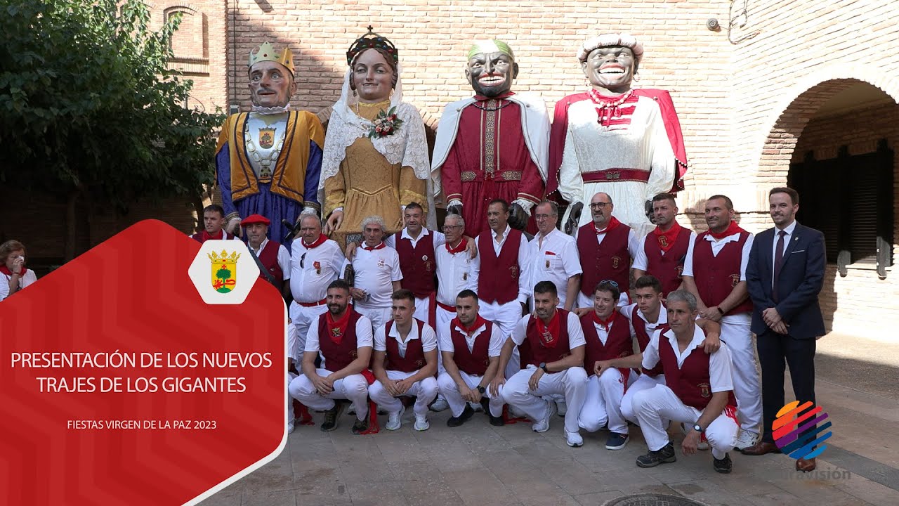 Fiestas Virgen de la Paz PRESENTACIÓN DE TRAJES PARA LOS GIGANTES Cintruénigo 2023