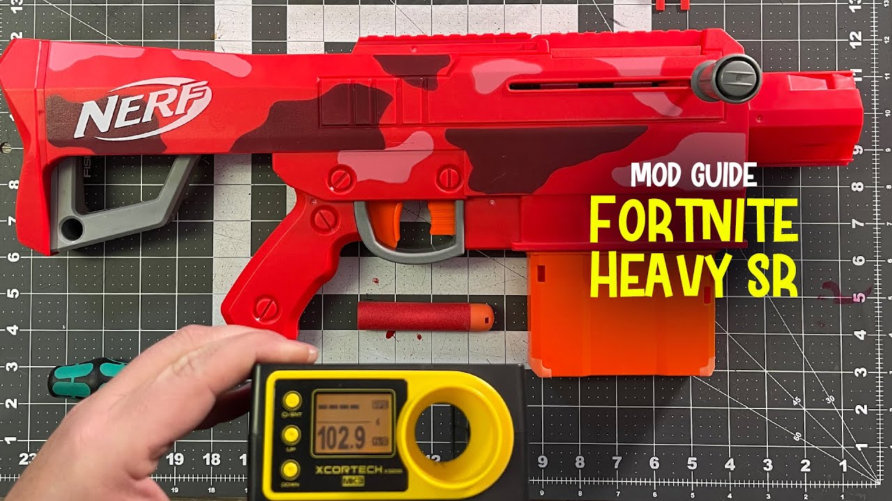  Nerf Fortnite Heavy SR Blaster, Longest Nerf Fortnite