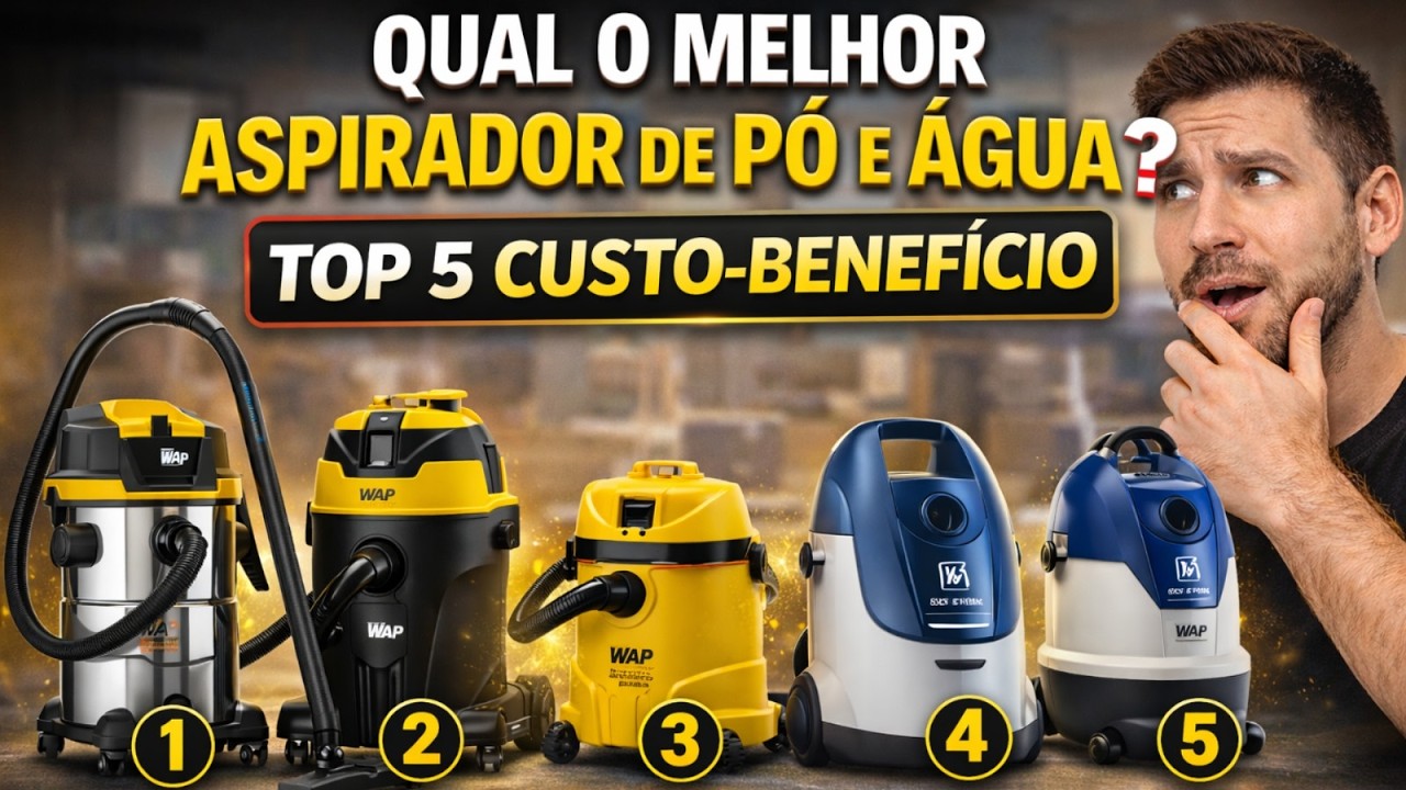 Os MELHORES 5 Aspiradores de Pó e Água Custo-Benefício - YouTube