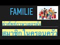 คำศัพท์ เยอรมัน “ครอบครัว” “สมาชิกในครอบครัว” die Familie #deutsch