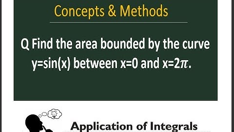 find the area bounded by the curve Y=sinx between x=0 and x=2pi ||  ​y=sin(x) between x=0 and x=2π.