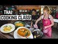 THAI FOOD COOKING CLASS! - Tom Yum, Khao Soi, Hot Basil and MORE! (Chiang Mai, Thailand)