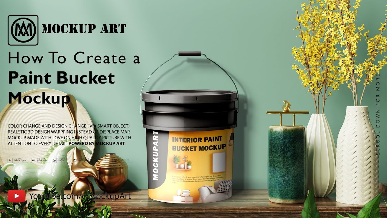 How to create a Paint Bucket Mockup Mockup Tutorial YouTube
