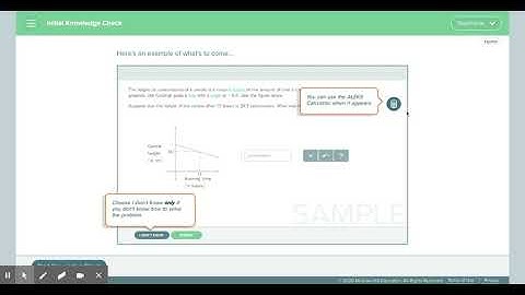 Taking your initial knowledge check in ALEKS