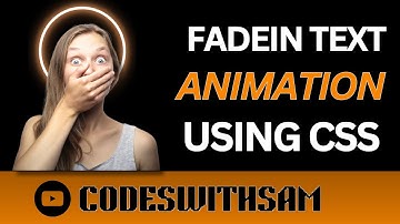 How To Create Fade In Text CSS Animation | Codeswithsam #coding #programming #developer #css