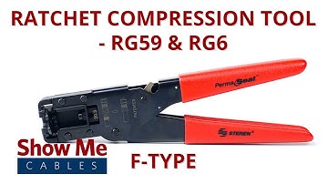 Ratchet Compression Tool for RG59 & RG6 - F Type #93-100-100