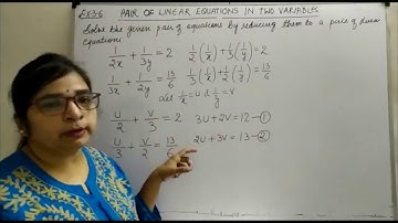 class 10 (1/2x + 1/3y = 2), (1/3x + 1/2y = 13/6)