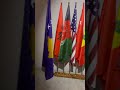 All countries flag in kosovo museum Pakistan’s flag in first row.