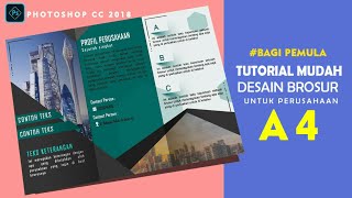 Tutorial Photoshop CC 2018 - Cara Desain Brosur Keren Untuk Perusahaan Ukuran A4 Bagi Pemula