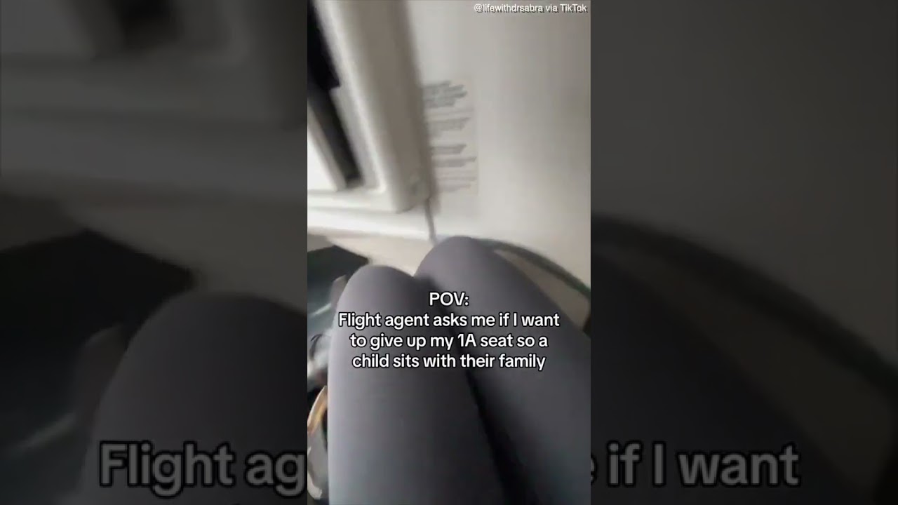 Woman applauded for refusing to give up her first class seat to a child