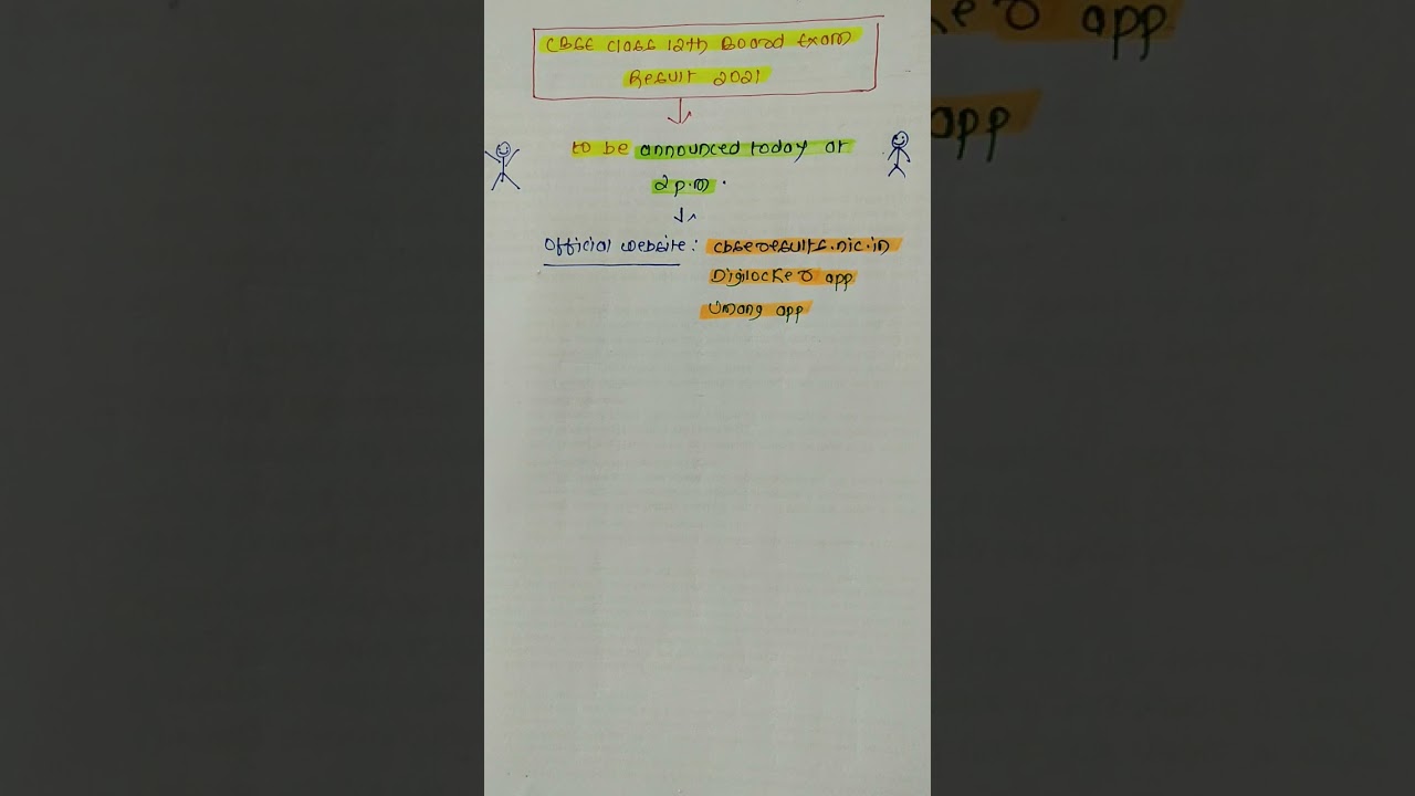 CBSE Class12th board results 2021 to be announced today at 2 p.m. 