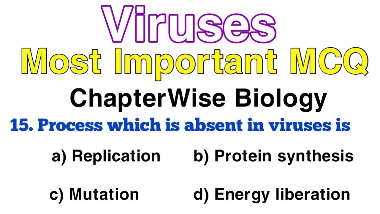 Viruses MCQ Class 11 | Chapter Wise Biology MCQ For NEET