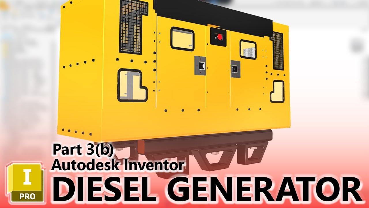 Diesel Generator Design in Autodesk Inventor 2025 - Part 3(b) - YouTube