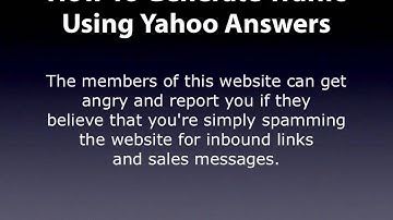 How to Generate Traffic Using Yahoo Answers
