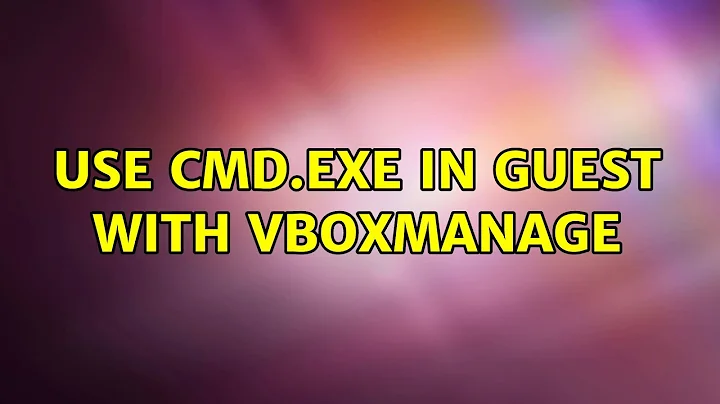 Use cmd.exe in guest with vboxmanage (2 Solutions!!)