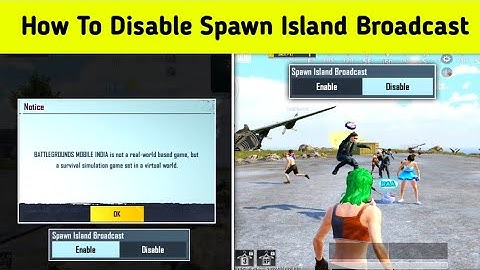 How To Disable BGMI Spawn Island Broadcast | How To Disable Spawn Island Broadcast In BGMI |