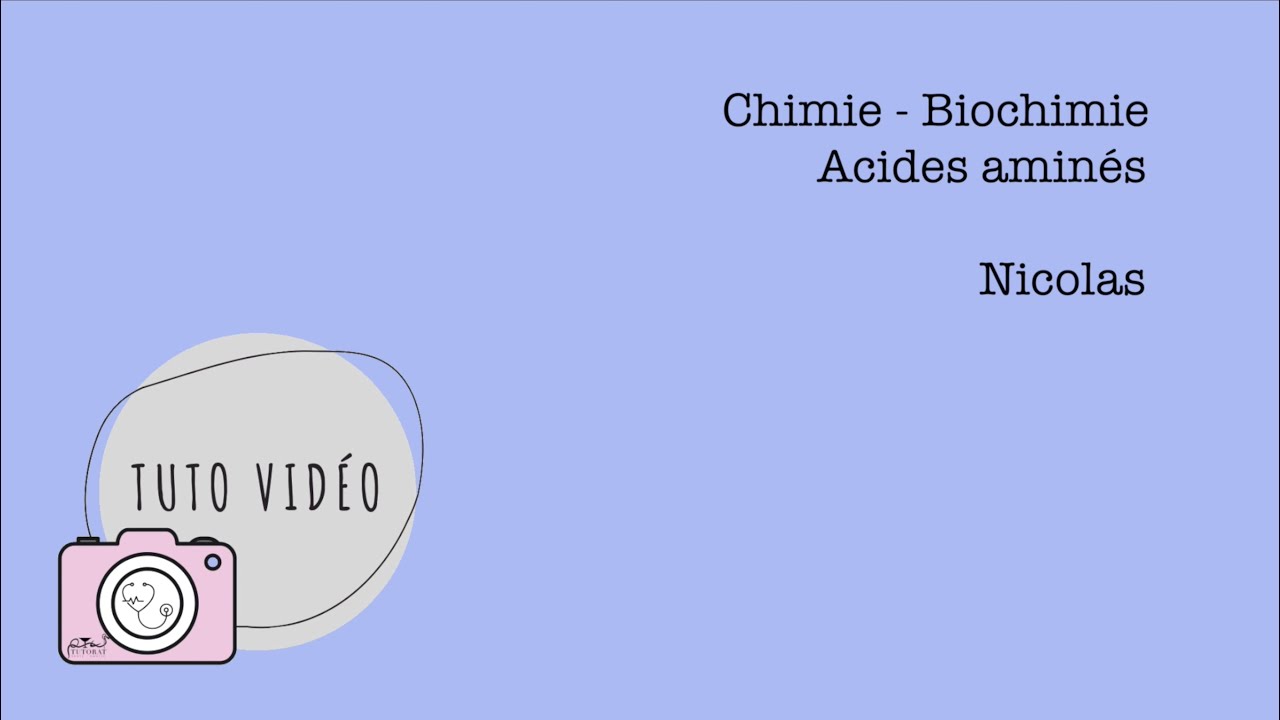 Chimie - Biochimie – Acides aminés - YouTube