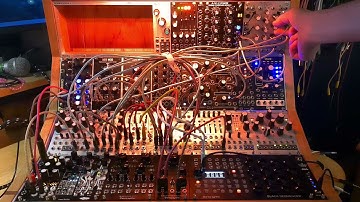 Krell patch using Instruo CSL, AJH Minimod VCO, Black Wavetable VCO,  Maths, Disting mk4 and Batumi.