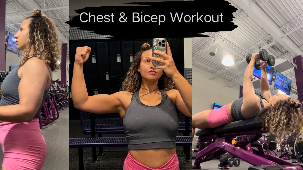 Easy Chest & Bicep Workout [Gym Routine] - YouTube