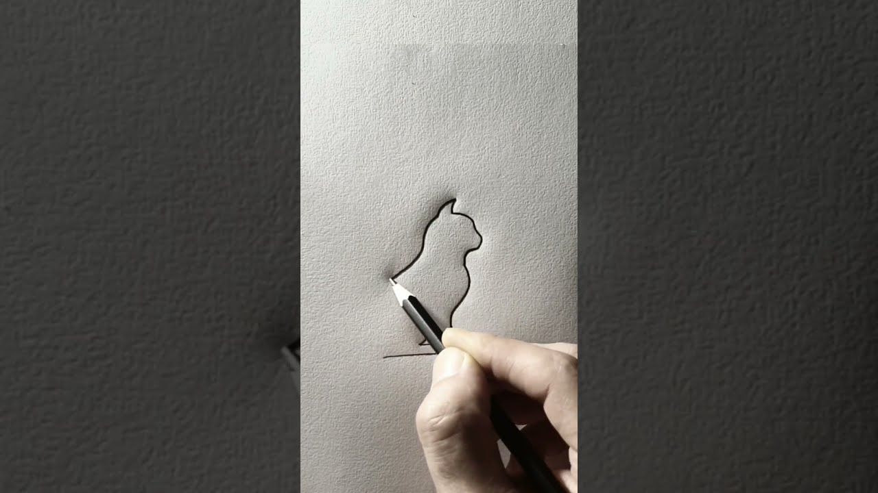 Drawing Dog And Cat From One Line Art Aram Nabeel Shorts