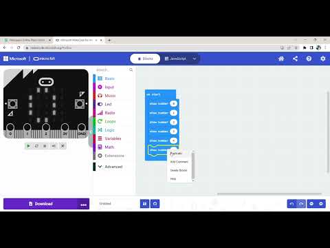 Microsoft MakeCode Micro:bit Project 4: 'Show Numbers' Created by Trishanth Kumar