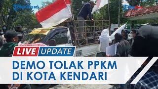 Massa Aksi Bawa Keranda saat Unjuk Rasa Penolakan PPKM di Kota Kendari, Tuntutan Direspons oleh DPRD