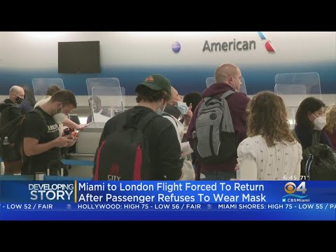American Airlines Flight To London Returned To Miami After Passenger Refused To Wear A Mask