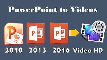 How to Convert PowerPoint 2010, 2013, 2016 Presentation Into Videos