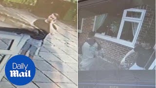 CCTV records brazen burglars breaking in to family home - Daily Mail